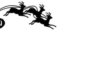 Sleigh and reindeer  Etsy