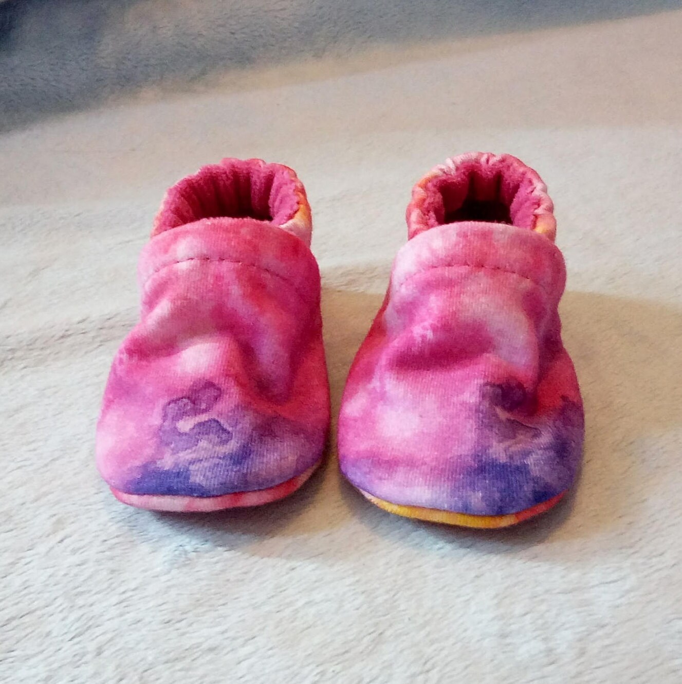 Pink Tie Dye: Soft Sole Baby Shoes 0-3M Pink Tie Dye: Soft Sole Baby Shoes 0-3M