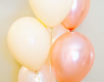 Rose Gold Latex Balloons, Rose Gold Bridal Shower, Rose Gold Wedding, Rose Gold Balloons, Rose All Day Balloon, Rose Gold Bachelorette Party