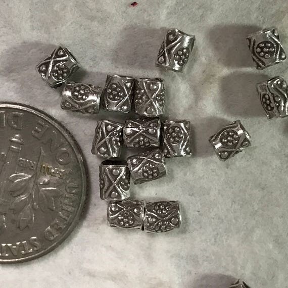 20 Fine Silver Tube Spacer Beads 4mm x 3mm crafted by Karen