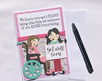 Get Well Soon Card, Knee Replacement Surgery, Get Well Card, Get Well Soon Gift, Surgery Recovery Gift, Surgery Recovery Card, Surgery Nurse