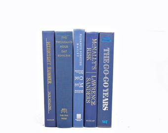 PASTEL BLUE Decorative Books, Wedding Decor Centerpiece, Old Book Set, Home Decor, Decorating by color, Book stack, Photo Props