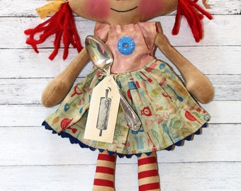 Kitchen Utensils Mini Emma Anne Primitive Raggedy Ann Doll (HAFAIR)
