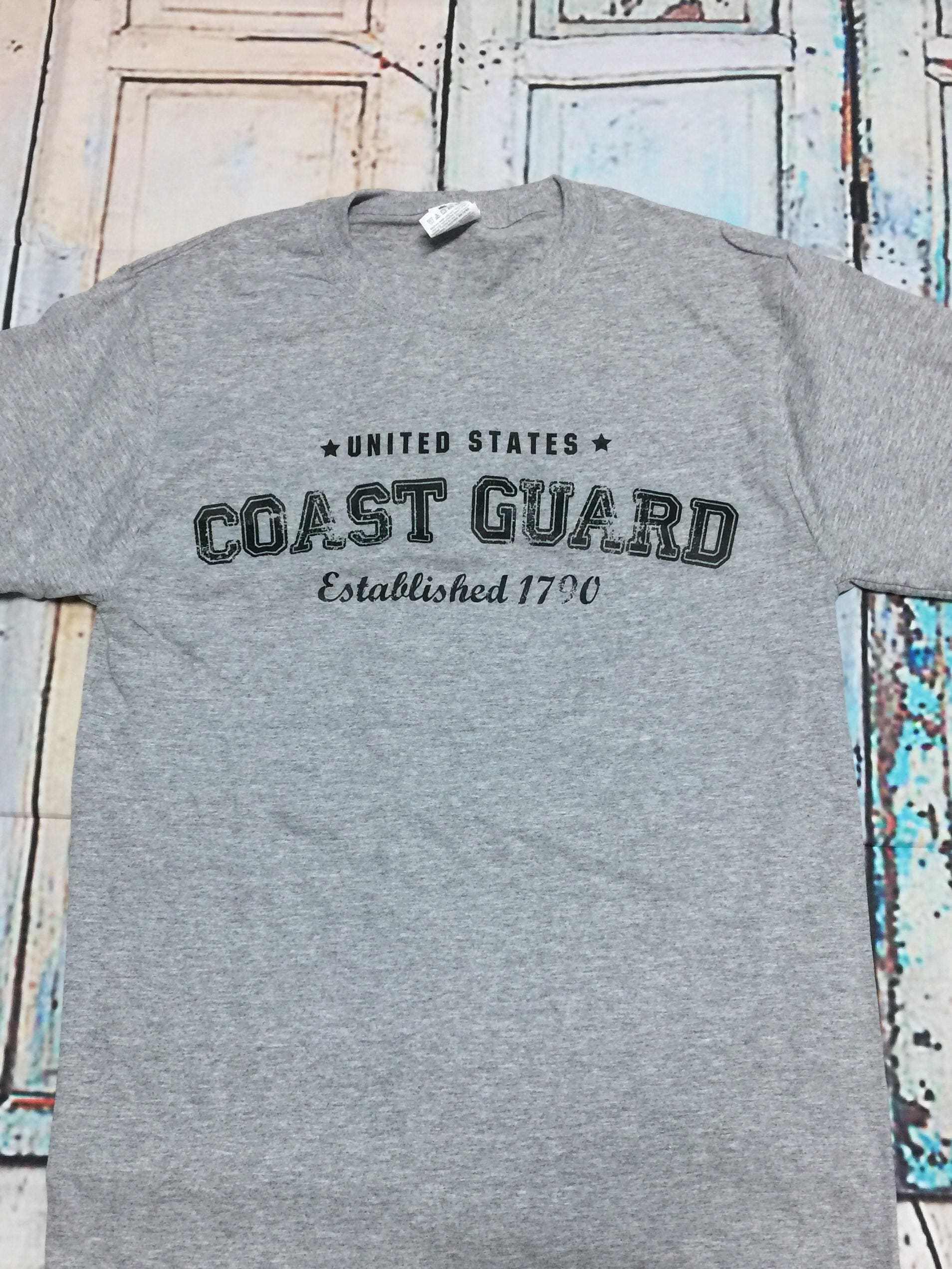 Gray unisex United States Coast Guard shirt