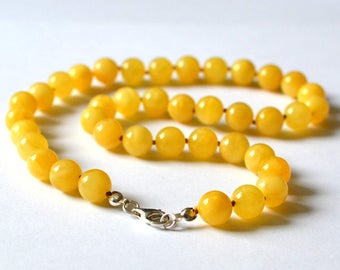 Amber necklace, Baltic amber necklace, amber beads, polished amber, Butterscotch Baltic amber
