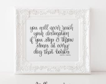 INSTANT DOWNLOAD Printable Quote, Wall Art Decor Winston Churchill Quote MillionAyres