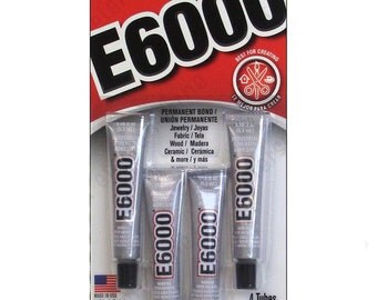 E6000 clear 4 min tubes Jewelry, Fabric, Wood, Ceramic and Bead Glue by Eclectic Adhesive