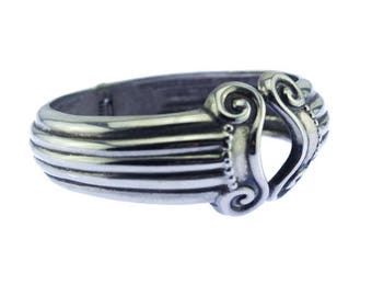Wide Silver Bracelet, Silver Clamper Bracelet, Silver Hinged Bracelet, Chunky Silver Bracelet