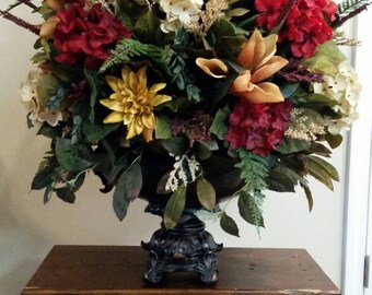 Extra Large Silk Floral Arrangement Transitional Contemporary