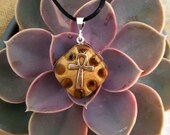 Orgone Pendant - Tigers Eye - Ankh - Solar Plexus Chakra Healing - Metaphysical Healing Lightworker Jewelry - Orgone Energy - Small