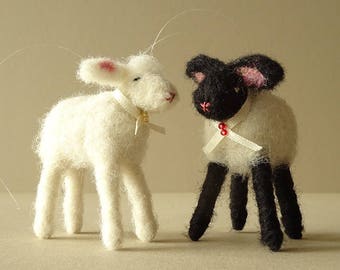 Tree Ornaments, Holiday Ornaments, Needle Felted Animals, Christmas Tree Decorations, Lamb Ornaments, Sheep Decor, Farmhouse Decor, Sheep
