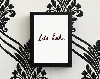 Let's Rock Twin Peaks A4 Printable