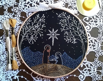 Embroidery kit - embroidery hoop art - Nativity - Hand Embroidery - traditional embroidery kit. - embroidery kit beginner