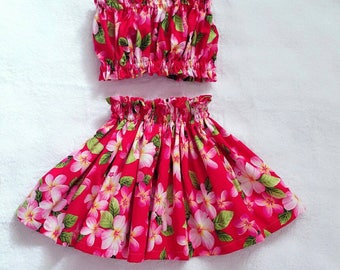 kids hawaiian hula skirt, girls hula dress outfit, toddler/baby luau outfits, girls luau outfit, 2 piece set hula skirt, kids clothes