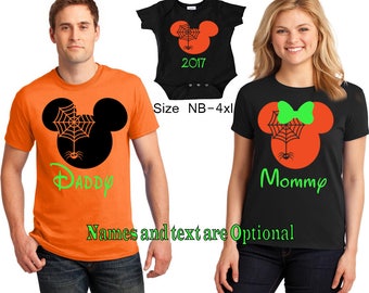 Disney Halloween Shirt, Mickey Minnie Halloween, Disney Shirt, Minnie Mouse Personalized Shirt, Matching Disney Halloween Shirts, MNSSHP