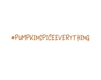 Pumpkin spice everything Applique Decal, Iron-on Heat Transfer Vinyl HTV for fabric, Autumn Fall Seasonal