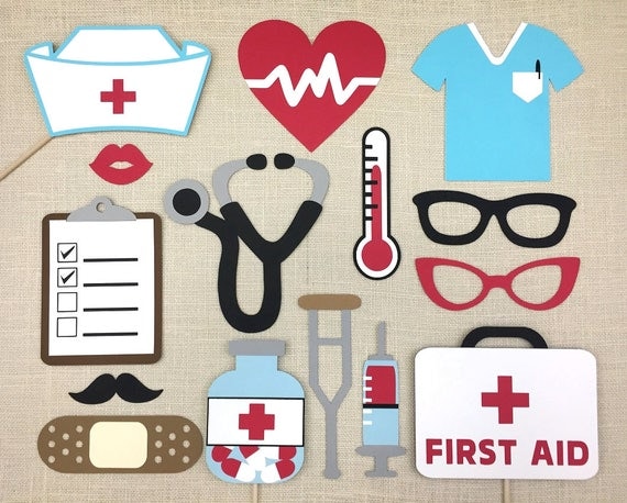 Nurse Photo Booth Props / Medical Photo Props / Nursing School