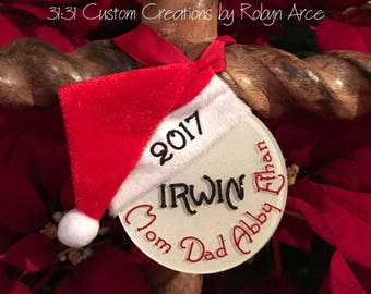 Personalized Christmas Ornament, Family Christmas Ornament, Personalized Ornament, Family Ornament, Customize Ornament, Custom Ornament