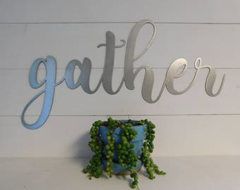 gather sign metal gather sign rustic word art sign housewarming gift idea - Metal Halloween Decorations gather sign metal gather sign rustic word art sign housewarming gift idea - Metal Halloween Decorations
