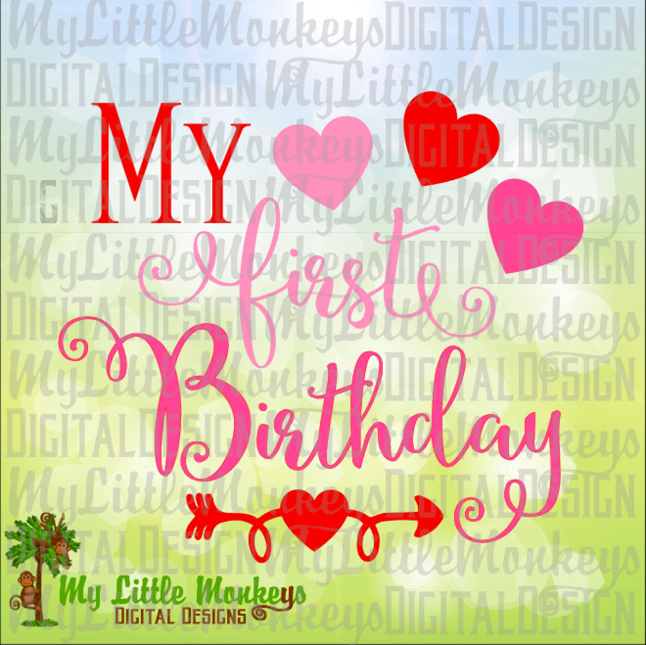 Download My First Birthday SVG Baby Girl SVG Baby Svg Birthday