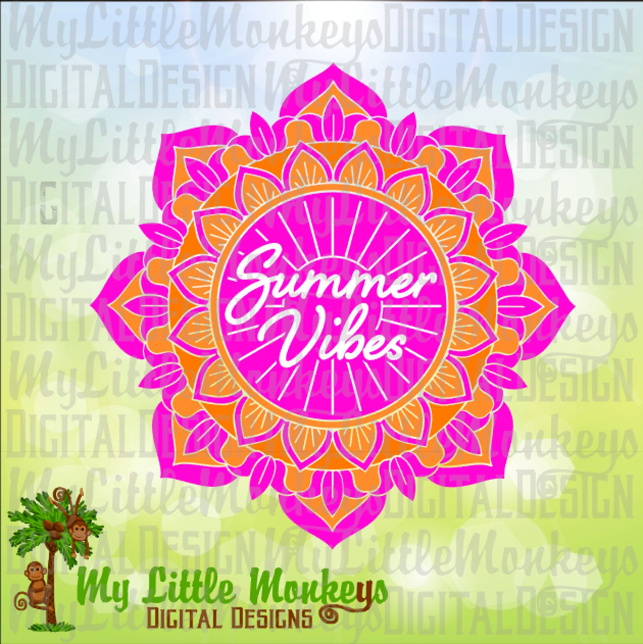 Download Mandala SVG Mandala Monogram SVG Summer Vibes svg