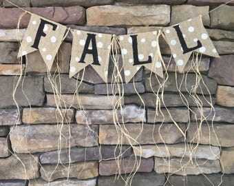 Fall burlap banner, fall banner, fall garland, fall decor, fall burlap garland, fall decoration, burlap fall banner, fall sign, fall bunting