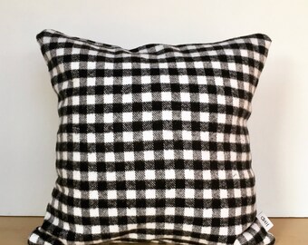Flannel pillow, buffalo check pillow, throw pillow, custom pillow, housewarming gift, fall pillow, fall decor, halloween pillow
