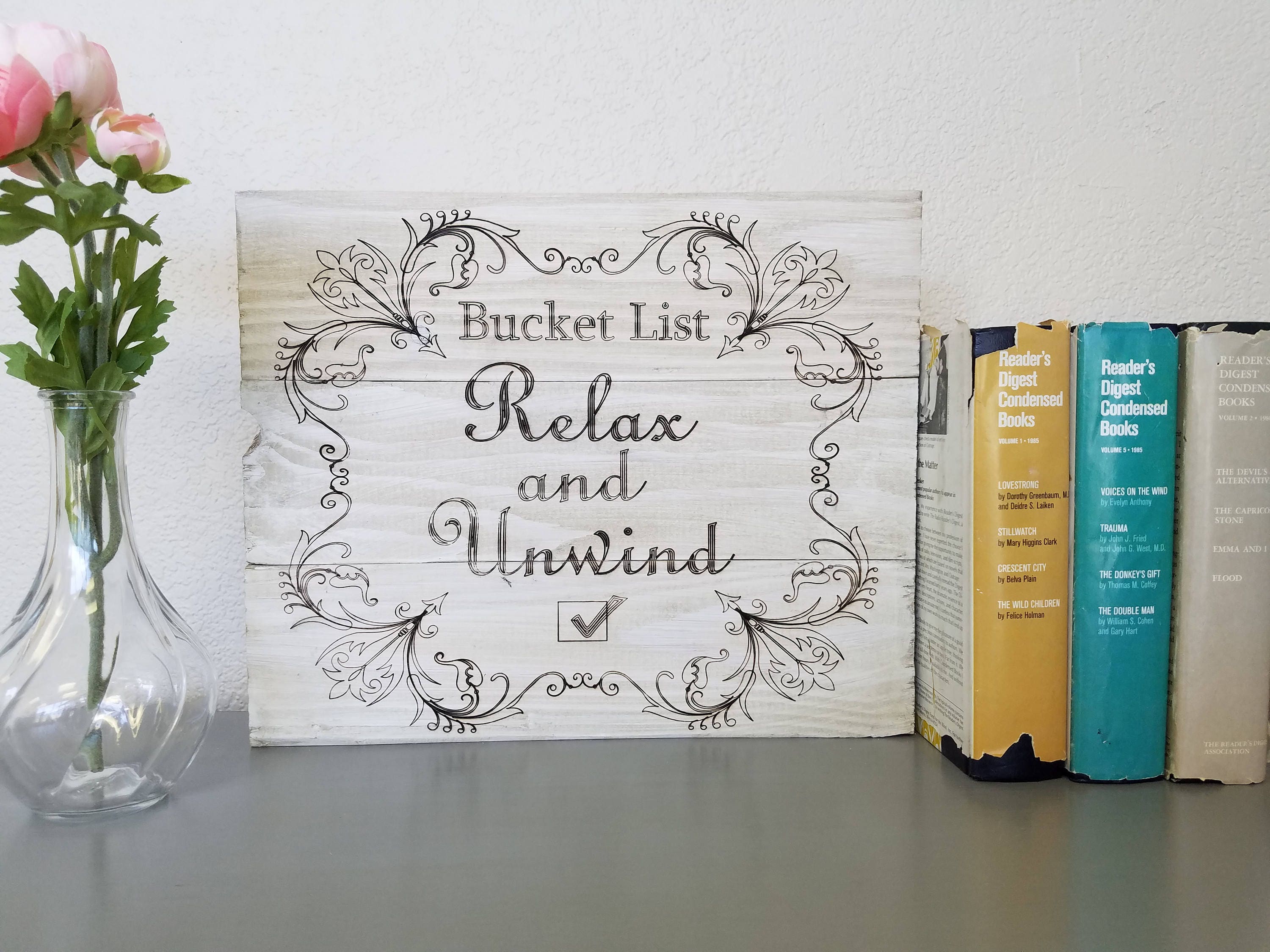 Relax And Unwind Bucket List Wooden Sign E10231018401170432m Relax And Unwind Bucket List Wooden Sign