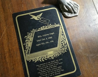 victorian memorial funeral card poem october 1896.