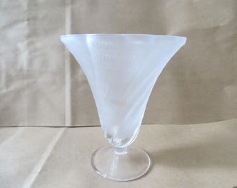 French Frosted Glass Vase