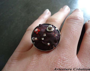 Textile ring bordeaux/REF BA8