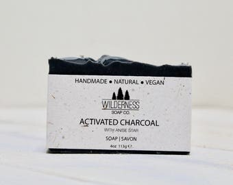 SOLD OUT -- Activated Charcoal Soap, Natural Soap, Vegan Soap, Palm Free Soap, Handmade Soap, Cold Process Soap