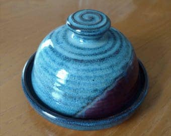 Custom Covered butter dish. Garlic roaster, Handmade covered butter dish, Cheese serving dish, Pottery butter dish