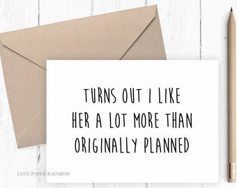 will you be my best man card, will you be my groomsman card, will you be my usher card, I like her a lot more than originally planned