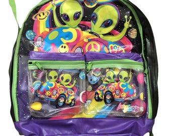 loungefly lisa frank alien backpack