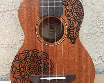Painted Donner ukulele