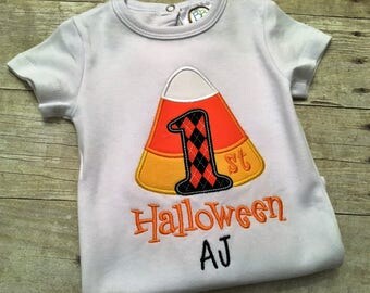 First Halloween shirt - First Halloween outfit boy - 1st halloween outfit - Halloween shirt - Candy corn shirt - Fall shirts for boys