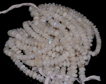 thumbnail image 2 of 1354 Cts Natural Moonstone Rondelle Beaded Necklace - 20'' - JaipurJewels 2 of 4
