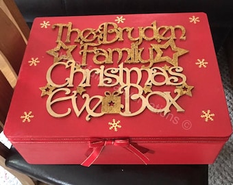 Personalised Christmas Eve Box, memory box, christmas gift for kids, christmas crate, santa christmas eve box, Xmas eve box