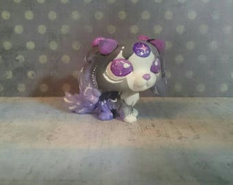 Lps custom dog purple OOAK