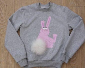 Children's sweatshirt with a rabbit Bunny down Hoodies