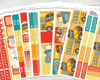 FULL KIT | "Time For School" Glossy Kit | 8 Pages, 225+ Stickers