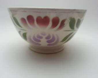 Antique 6" Waste Bowl "Made in Belgium" by BOCH LA LOUVIERE; bottom marked