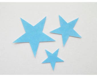 Lot 3 designs-Star Blue leatherette