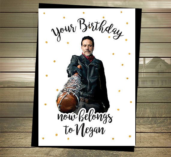 The Walking Dead Birthday Card Negan Happy Birthday