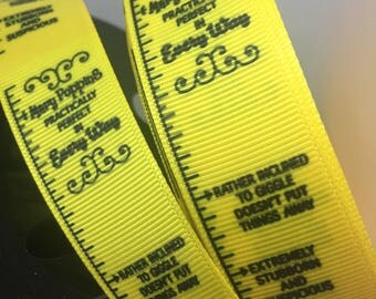 1 yard 1 inch Disney Classic Mary Poppins inspired Measuring Tape Grosgrain Ribbon - Disneyland Bow Making Lanyard Style