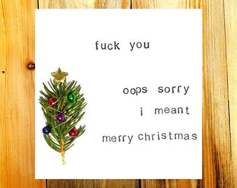 cards christmas Fuck you