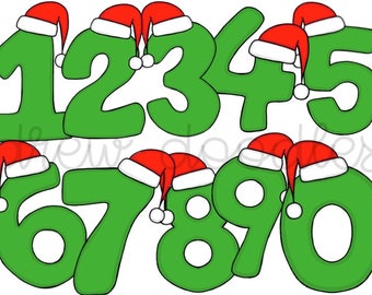 Christmas numbers | Etsy