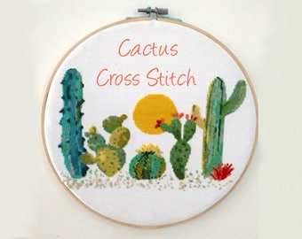 Cross Stitch Pattern Modern - Cactus Cross Stitch Pattern