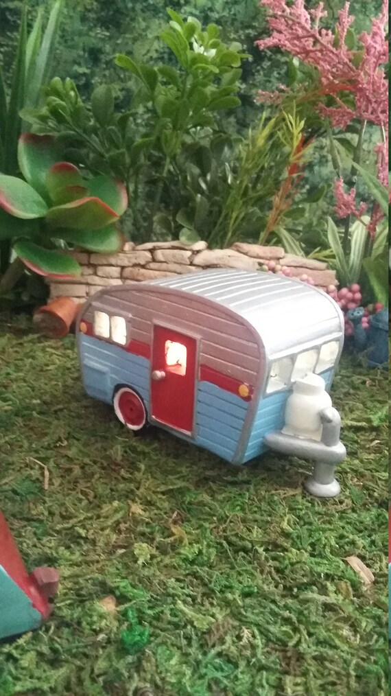 Fairy Garden Miniature Camper Camping Trailer Light Up Home Gnome Vintage Style From BarbarasBoutiqueShop On Fairy Garden Miniature Camper Camping Trailer Light Up Home Gnome Vintage Style From BarbarasBoutiqueShop On